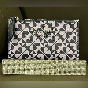 Kate Spade Hollie Spade Clover Geo Small Slim Bifold Wallet NWT